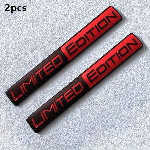 NONE 2PCS Limited Edition Emblem 3D Metall Abzeichen Aufkleber Aufkleber Auto Racing Sport Emblem für Hinten Stamm Seite Kotflügel Auto Motorrad