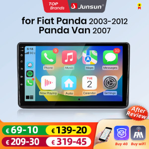 Junsun Android Auto Autoradio für Fiat Panda 2003 2004 2005 2006-2012 Panda Van 2007 Multimedia Wireless Apple CarPlay Intelligente Systeme IPS
