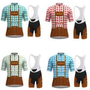 DOWNORUP Männer Neue Radfahren Jersey Set Sommer Atmungsaktive Bike Jersey Bib Shorts Gel Pad Berg Autobahn Fahrrad Kleidung MTB