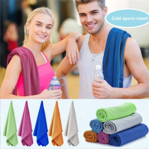 NONE 1–100 Stück Sporthandtuch mit Mini-Silikongel-Set, tragbares kaltes Handtuch, Fitness, Sport, Fitnessstudio, Laufen, Outdoor, schnell trocknend,