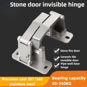 NONE 1PCS Stone door hinge Fire hydrant heavy-duty invisible door concealed door stainless steel folding hinge fire box