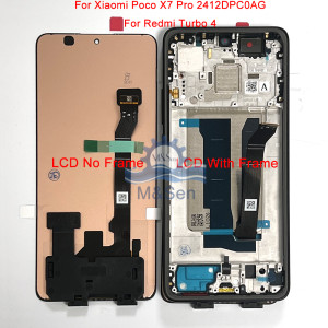 M&Sen 6,67' AMOLED Original für Xiaomi Poco X7 5G 24095PCADG/ X7 Pro 5G LCD 2412DPC0AG Display-Rahmen Touchscreen für Redmi Turbo 4 Pro