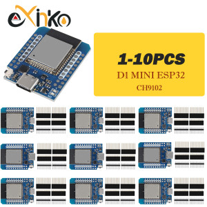 NONE 1-10 Stück D1 MINI ESP32 WiFi+Bluetooth ESP-32 CH9102 Serieller Chip Internet der Dinge Entwicklungsboard