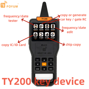 FOYUM Multifunktions-Schlosserwerkzeuge TY200 Schlüsselprogrammierer Maschine Kopie IC/ID-Karte Autoschlüssel Tor Fernbedienung Sammler Fernbedienung
