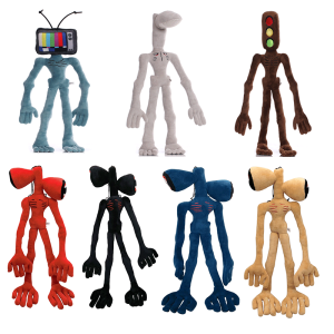 BBOTTRUOYS Anime Sirene Kopf Plüsch Puppe Spielzeug Scary Schwarz Weiß Rot Sirenhead Katze Erdnuss Weiche Cartoon Gefüllte Figur Kinder Geschenke