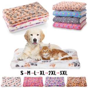 NONE Flanell-Haustiermatte, Hundebett, Katzenbett, verdickte Schlafmatte, Hundedecke, Matte für Welpen, Kätzchen, Haustier, Hundebett für kleine große