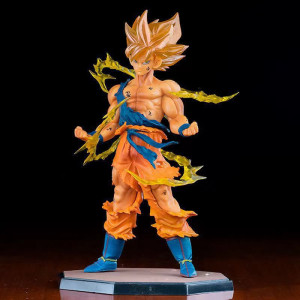 Bandai 16 cm Dragon Ball Z Son Goku Super Saiyajin Anime Figur Goku DBZ Action Figur Modell Geschenke Spielzeug Kinder Sammeln Figuren Statuen