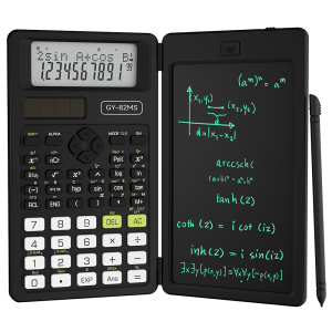 NeWYeS 2-in-1 opvouwbare wetenschappelijke rekenmachine en 6 inch schrijftablet 82MS 240 functies LCD-scherm voor studentenleraar Pink 82MS
