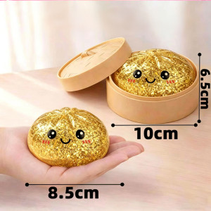 NONE Kleurrijke 6 Stijlen Glitter Dumpling Glitter Dumpling Squishy met Doosje Dumplings Zintuiglijk Knijp Speelgoed voor Stressverlichting random4pcs