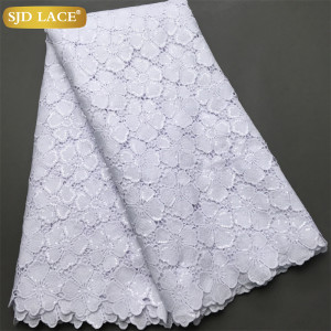SJD LACE Afrikanische Pailletten-Guipure-Kordelspitze, 5 Yards, 2026, neue nigerianische wasserlösliche Spitze für Damen-Hochzeitskleider A4025