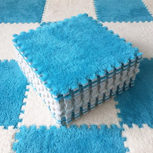 DHDH Weiche Plüsch Kinder Matte Baby Spielen Matte Baby Spielzeug Eva Schaum Puzzle Teppich Im Kinderzimmer Warm Halten Playmat 30*30*1CM