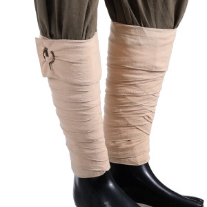 NONE Mittelalterliche LARP SCA Viking Putties Beinwickel mit Verschlüssen Vintage Herren Wikinger Piratenkostüme Cosplay Zubehör