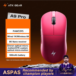 HRUEDA ATK Dragonfly A9 SE Plus Pro Max Ultra Wireless Gaming Mouse NearLink Ultraleichte Tri-Mode Dual 8K Ergonomische E-Sport-Mäuse