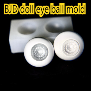 NONE 12–18 mm Bjd DIY Augenperlenform Silikonharz Gips Zweifarbiger Ring Handgeschnitztes Augenmuster Weiße halbtransparente Harzform