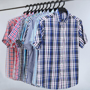 NEFEILIKE 100% Baumwolle 5XL 6XL 7XL 8XL 12XL Herren Plus Size Hemden Mode Lässig Klassischer Stil Bequemes Kariertes Kurzarmhemd Männlich
