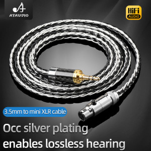 ATAUDIO Hochleistungs-HiFi 3,5 mm auf Mini-XLR-Buchse, symmetrisches Kopfhörerkabel, Stereo-3,5-mm-Buchse für AKG Q701 K240s K271