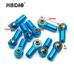 MIBIDAO 5/20Pcs Metall M3 Ball Kopf Verknüpfung Spurstange Ende CW Gewinde Kugelgelenk Für 1/10 RC Modell auto Boot Flugzeug DIY Teile