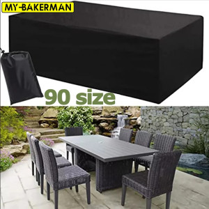 MY·BAKERMAN 90-Größen, Terrasse, Gartenmöbel, wasserdichte Abdeckungen, Regen, Schnee, Stuhlhussen für Sofa, Tisch, Stuhl, staubdichte Abdeckung