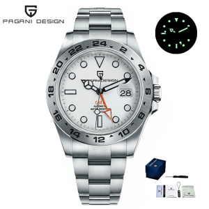 Pagani Design 2026 Neue Herren-Taucheruhr 42mm Saphir Automatische Mechanische GMT-Uhr 100m Wasserdicht PD1682