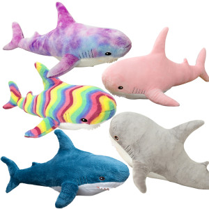 MIAOOWA 140 cm Riesen Niedlichen Hai Plüsch Spielzeug Weiche Angefüllte Speelgoed Tier Lesen Kissen für Geburtstag Geschenke Kissen Puppe Geschenk für