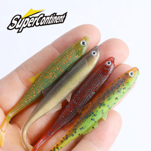 NEU Supercontinent Leanness ShadTeez 60 mm/80 mm Barsch Bass Artificia Pike Zander Predator Fishing 3D-Augen Weicher Köder Angelköder
