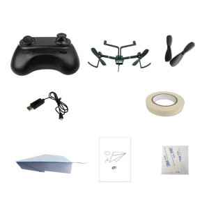 SHUAICHI 1Set 2,4G 2CH Fernbedienung Power Papier Flugzeug RC Flugzeug Kit Betriebssystem mit Halterung Propeller für Kinder spielzeug DIY