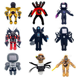 ZIRI Skibidi Toilet Bosses Titan TV Man Kameramann Plüschtiere für Fans und Freunde Wunderschön Kuscheltiere Puppe Weihnachtsgeschenk