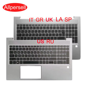 Allpersell Obere Abdeckung für PROBOOK 450 455 G8 ZHAN66 PRO 15 G4 US UK LA SP RU GR IT Tastatur Laptop Handballenauflage Hülle M21742-001