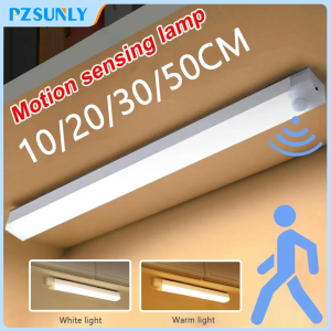 Pzsunly LED-Bewegungs sensor Licht drahtlose LED Nachtlicht Typ C wiederauf ladbare Lichts chrank Kleider schrank Lampe Treppe Hintergrund beleuchtung