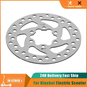 NONE Scheibenbremse für Segway Ninebot ZT3 Pro MAX G3 Elektroroller, Edelstahl, 120 mm, 6-Loch-Bremsscheibe, Rotor mit Schraubenteilen