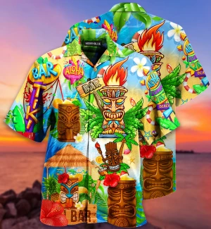 NONE 2024 Tiki-Shirts für Männer 3D-Druck trend ige coole Trend Hawaii-Hemden Männer Strand Party Tops kurze Ärmel Sommer locker atmungsaktiv