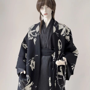 YUFEYN 1/4 1/3 Skala BJD Alte Kostüm Hanfu Lange Robe Krieger Outfit Für SD17 SSDF ID75 Starke Onkel Puppe Kleidung Zubehör A1936