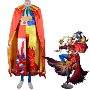 Saniplaycos Spiel FFVI Kefka Palazzo Cosplay Kostüm Für Männer Phantasie Joker Uniform Anzug Halloween Karneval Party Disguise Schlacht Outfits