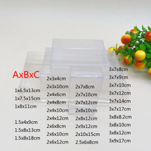 ruihaoyu 100 stücke ABC Open Sowohl Seiten Klare Kunststoff Box PVC Transparent Kleine Geschenk Box Verpackung Lagerung Candy Weihnachten Hochzeit