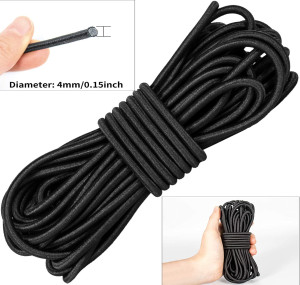 NONE 1/2/3/4/5 mm starkes elastisches Seil weiß/schwarz hochwertiges elastisches Seil Gummiband Nähen Kleidungsstück Handwerk für DIY Nähzubehör