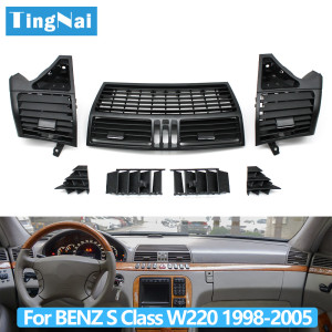 TNAI Auto Front Dashboard Mittleren AC Vent Air Vent Grille Panel Abdeckung Für Mercedes Benz S Klasse W220 1998-2005 S300 S350 S500