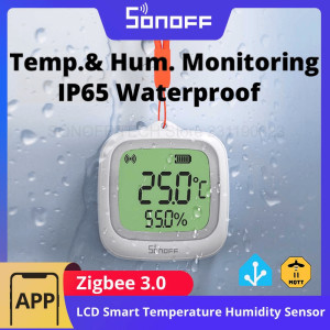 SONOFF SNZB-02WD Zigbee LCD Smart Temperatuur-vochtigheidssensor IP65 Waterdicht voor Badkamer Kas Buiten via ZBBridge-P