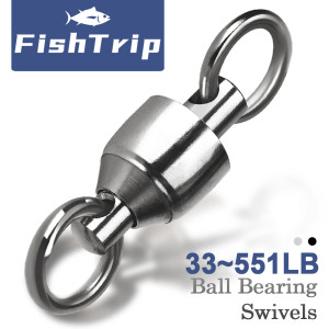 Fishtrip Kugellager schwenkbar massiver Schweiß ring Edelstahl Hochleistungs-Salzwasser-Wels schwenkbar Terminal Tackle
