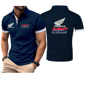 2025 Honda Racing Herren Neue Sommer Baumwolle Atmungsaktiv Bequemes Poloshirt Lässig Einfarbig Slim Fit Mode Tops Kleidung