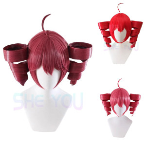 Anime Kasane Teto Perücke Cosplay Frauen Nette Rote Pferdeschwanz Perücke Hohe Hitzebeständige Haar Teto Perücke Kostenlose Perücke Kappe