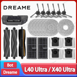 Dreame L40 Ultra / X40 Ultra Stofzuiger Vervanging Accessoires Hoofdzijborstel HEPA Filter Mop Doeken Stofzak Reserveonderdelen 4 HEPA Filters