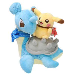 DUODUOBAO Kawaii Pikachu Reiten Lapras Latios Latias Plüsch Puppe Pokemon Stofftier Kreative Anime Cartoon Weihnachten Geschenk Für Kinder