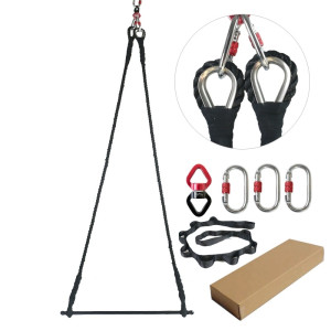 PRIOR FITNESS Professionelles Aerial Trapez Bar-Set, Premium-Stahlstange mit 2,7 m Seil, ideal für Aerial Arts im Innen- und Außenbereich – perfekt
