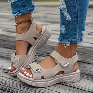 RWHK 2025 neue Sommer Sandalen Reise Frauen Schuhe Neue Sandale Sohle Langlebig Sandale Damen Outdoor Strand Hausschuhe Plattform Sandalen