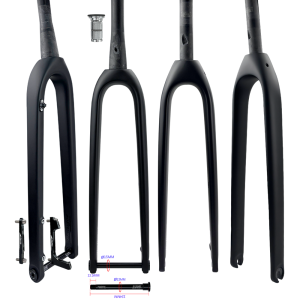 BALUGOE Shanma Carbon Fiber Full Interne Kabel Scheibenbremse Fahrrad Vorderradgabel Kies Kürbis Mountainbike Rennrad Universal Schnellachse