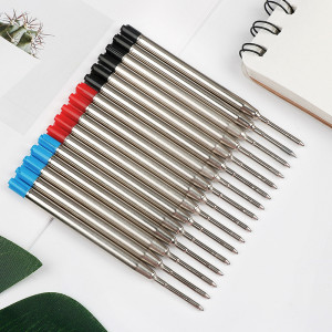 Lytwtw's 98 mm 1,0 mm Kugelschreiberminen für Parker-Stifte, mittlere Spitze, blau, rot, schwarz, Tintenstab zum Schreiben von Büromaterial