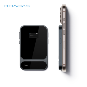 Khadas Tea Pro tragbarer Kopfhörerverstärker mit magnetischem/0,95-Zoll-Display/BT5,4/2100 mAh/ESS ES9039Q2M, unterstützt PCM 768/DSD 512/3,5/4,4 mm