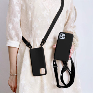 NONE 2024 Silikon Lanyard Handyhülle für iPhone 12 13 Mini 14 15 16 Pro Max X XR XS Cover mit Umhängeband Crossbody Halskette Kordel