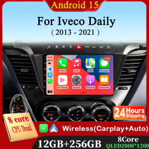 TIEYEZ Android 15 WIFI + 4G 360 Kamera Carplay Auto Für Iveco Täglich 2013 2014 2015 2016 2017-2021 auto Radio Multimedia Player GPS Stereo
