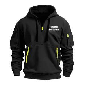 NONE Europäisches neues Herren-Sport-Sweatshirt mit Reißverschluss und Armtasche, lockeres, lässiges Sweatshirt. Passen Sie Ihr Logo an. Pullover mit